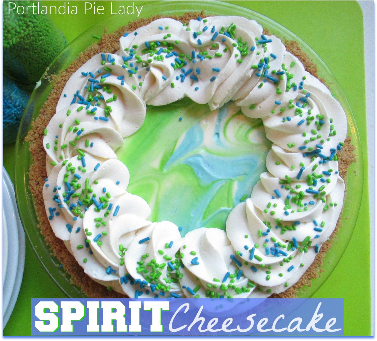 Cheer on your favorite team with this super creamy cheesecake icebox pie with a light lemony taste and a lot of team spirit!