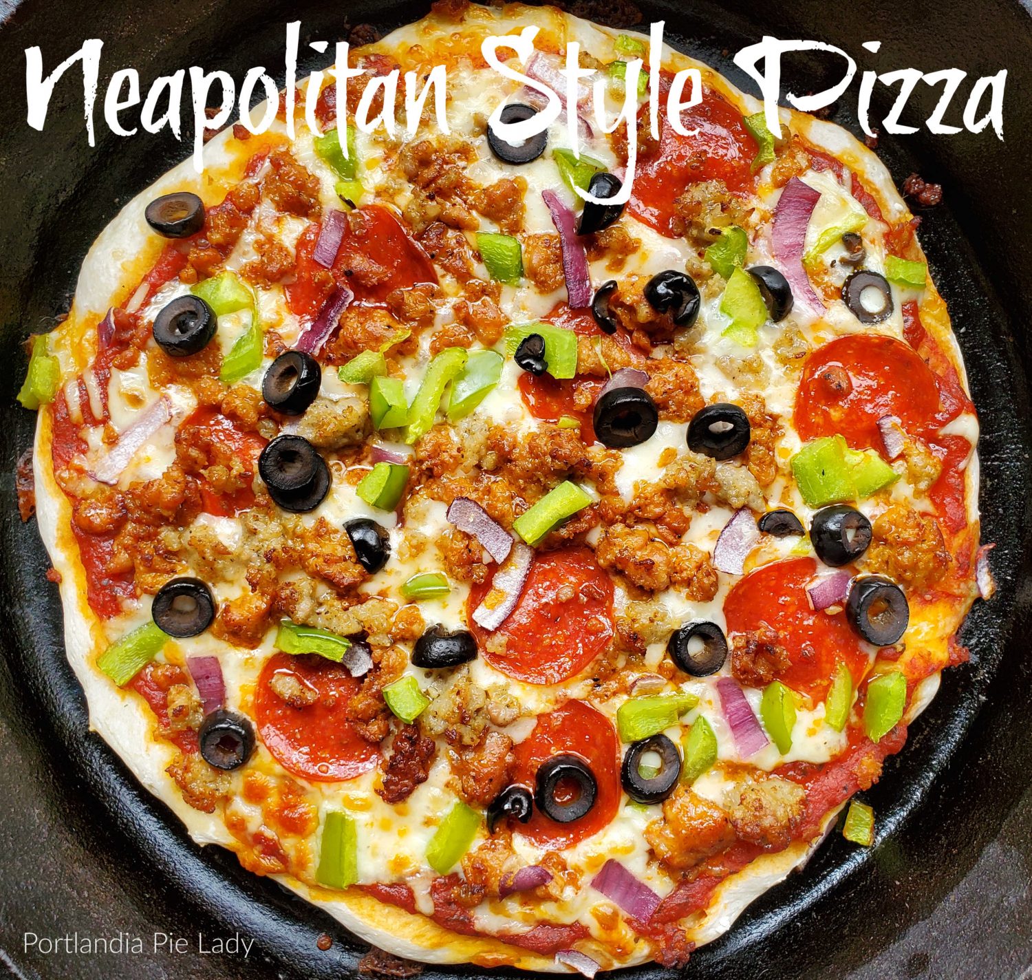 Neapolitan dough is made up ahead of time for a quick and easy, but very tasty authentic pizza night. Biggest choice: Red or White sauce and toppings!