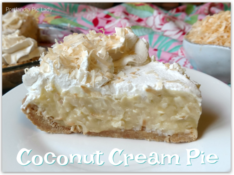 Triple Coconut Cream: Coconut cream pastry cream loaded with tons of sweet coconut, served in a coconut cookie crust; a taste of island paradise at home!