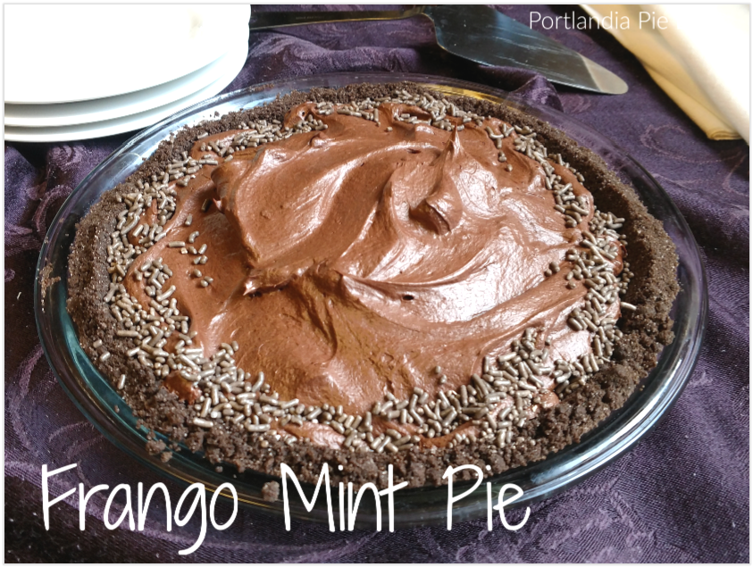 Frango Mint Pie: Inspired by the department store Frango Mint Truffles.   Peppermint, Mint with pure vanilla makes this velvety smooth creamy pie diabolically delicious.