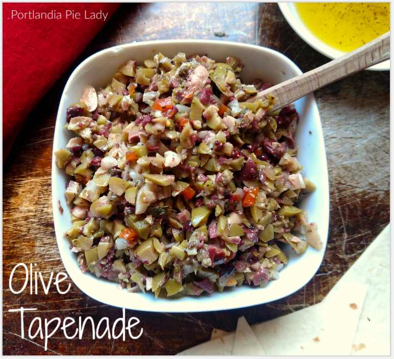 Combine all of your favorite olives with savory ingredients for a quick Mediterranean snack!