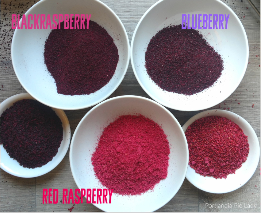 Tangy berries in powder form for some intense berry-flavored whipped cream, meringue, and a myriad of other goodies where berry powder (power?) is a must!