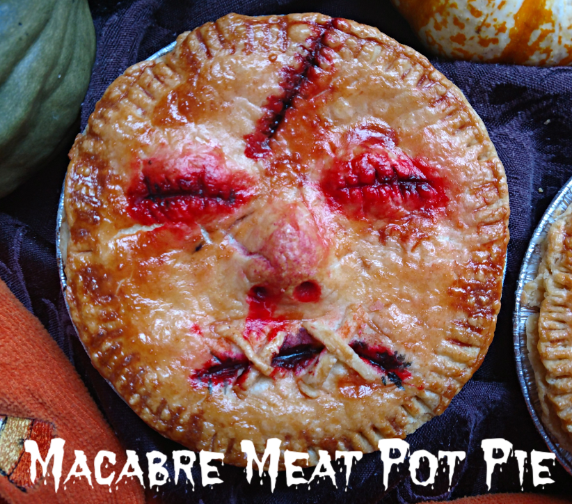 Macabre pies: Sirloin steak braised with rosemary and vegetables and baked inside a flaky English Wig crust, a perfect and very tasty savory Aussie Meat pot pie.