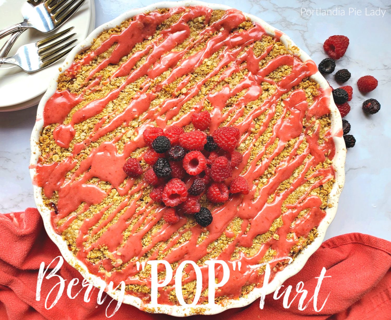 Berry POP Tart: It's BERRY season! Kick off summer with a fresh and fruity berry brown-sugar shortbread tart, filled with your favorite jam or pre-cooked pie filling, very berry-licious!