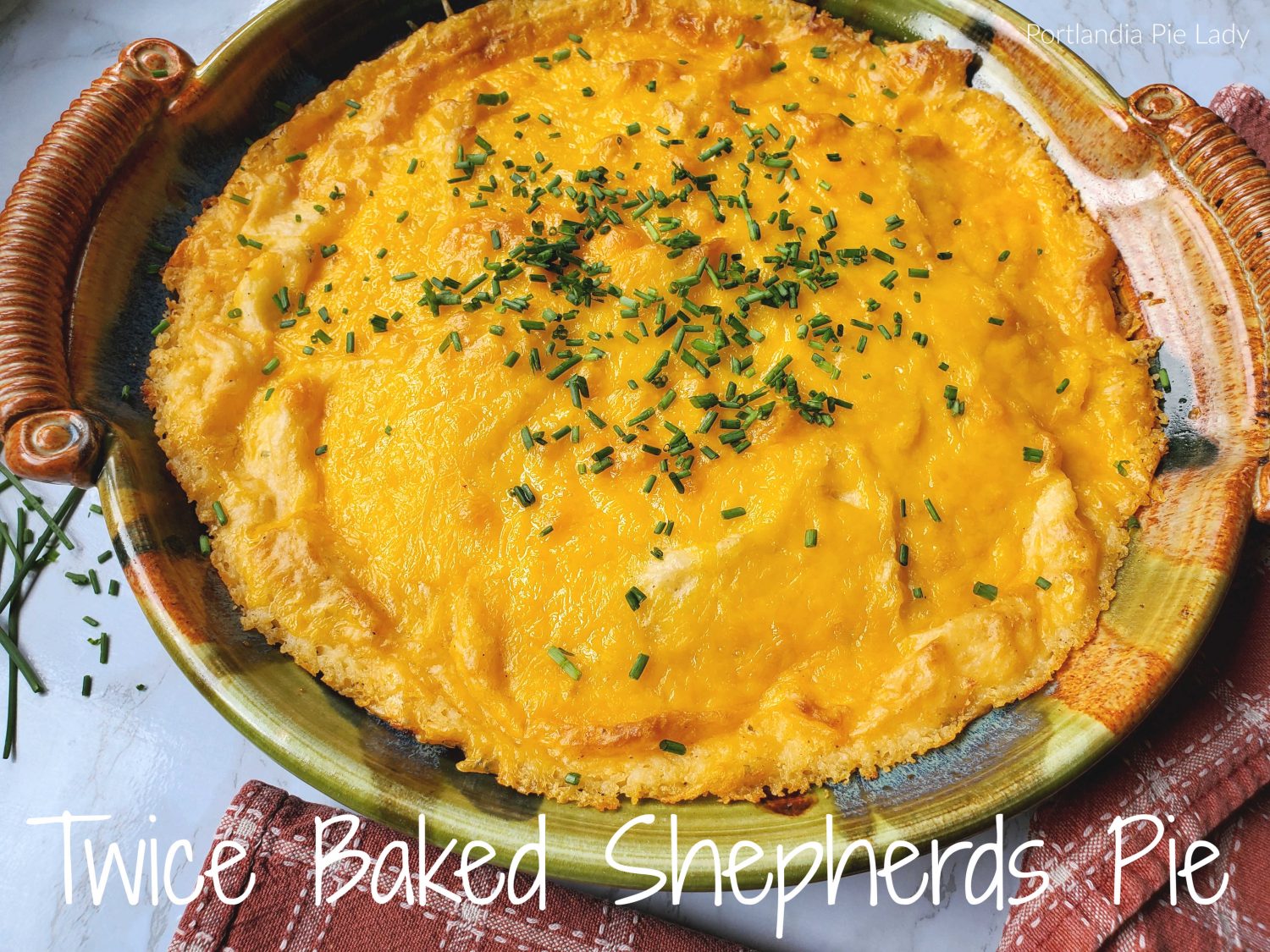Twice-Baked Shepherds Pie: Tasty comfort food easily catered to your family's favorite veggies, topped with ranch mashed potatoes & cheese.
