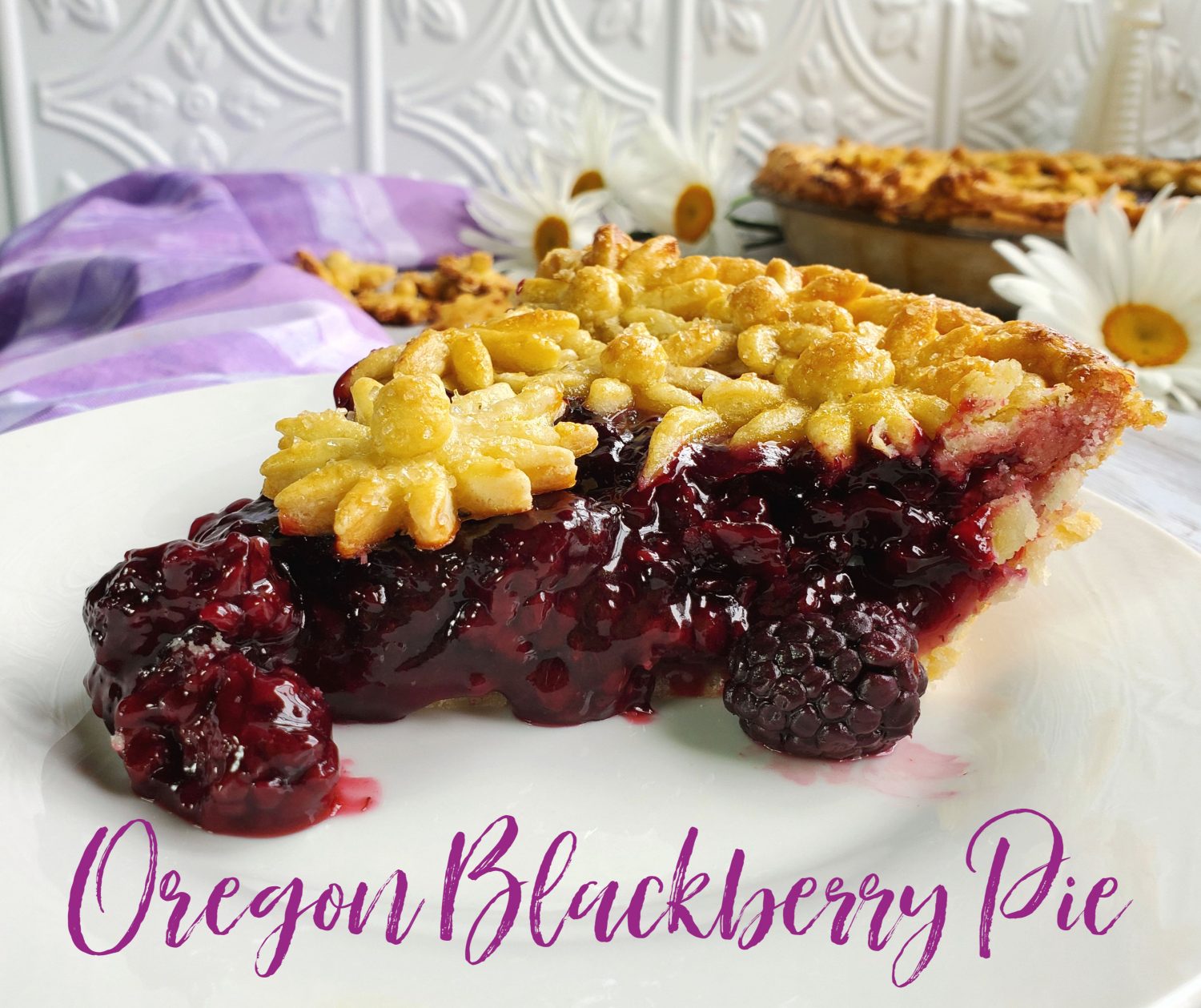 Oregon Blackberry Pie (aka Marionberry); best berries on the planet! Fresh picked blackberries baked in a super flaky crust: Very Berry-licious indeed.