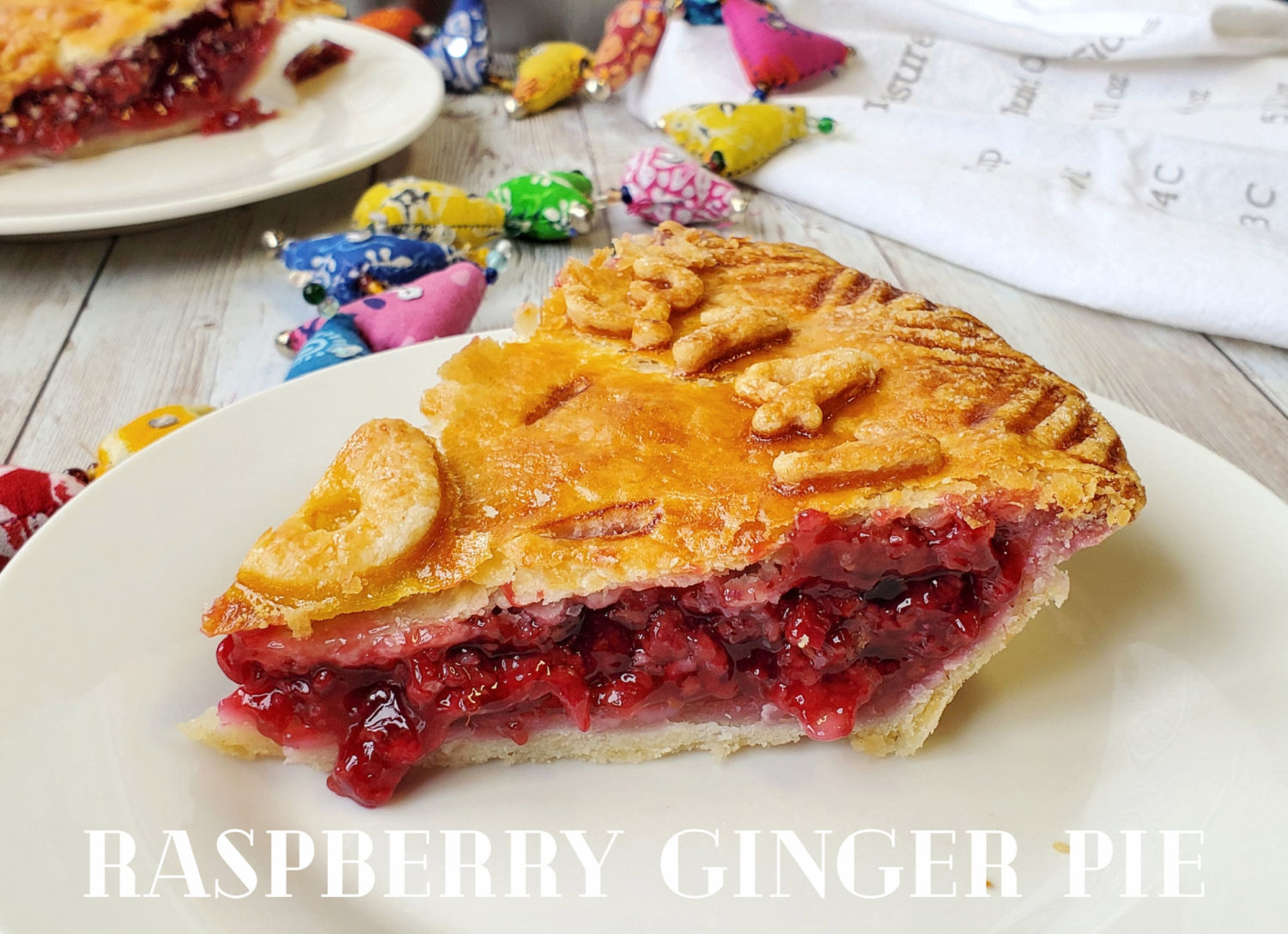 Raspberry Ginger Pie for Pi 3.14 Day (or any day): Fresh red raspberries and fresh ginger; a berry-licious pie baked in a super flaky crust!
