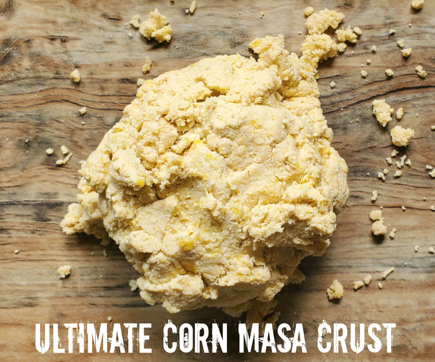 Ultimate corn masa crust is tender, flakey, with butter, corn masa, flour, and cornmeal with pureed corn holding all the goodness together!