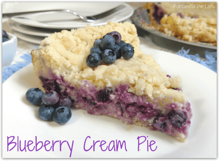 Blueberry Cookies & Cream Pie - Portlandia Pie Lady