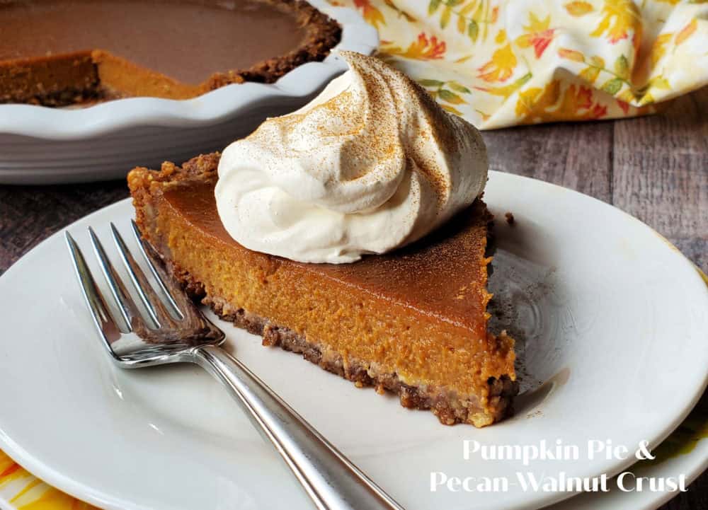 Pumpkin Pie with Pecan-Walnut Crust - Portlandia Pie Lady