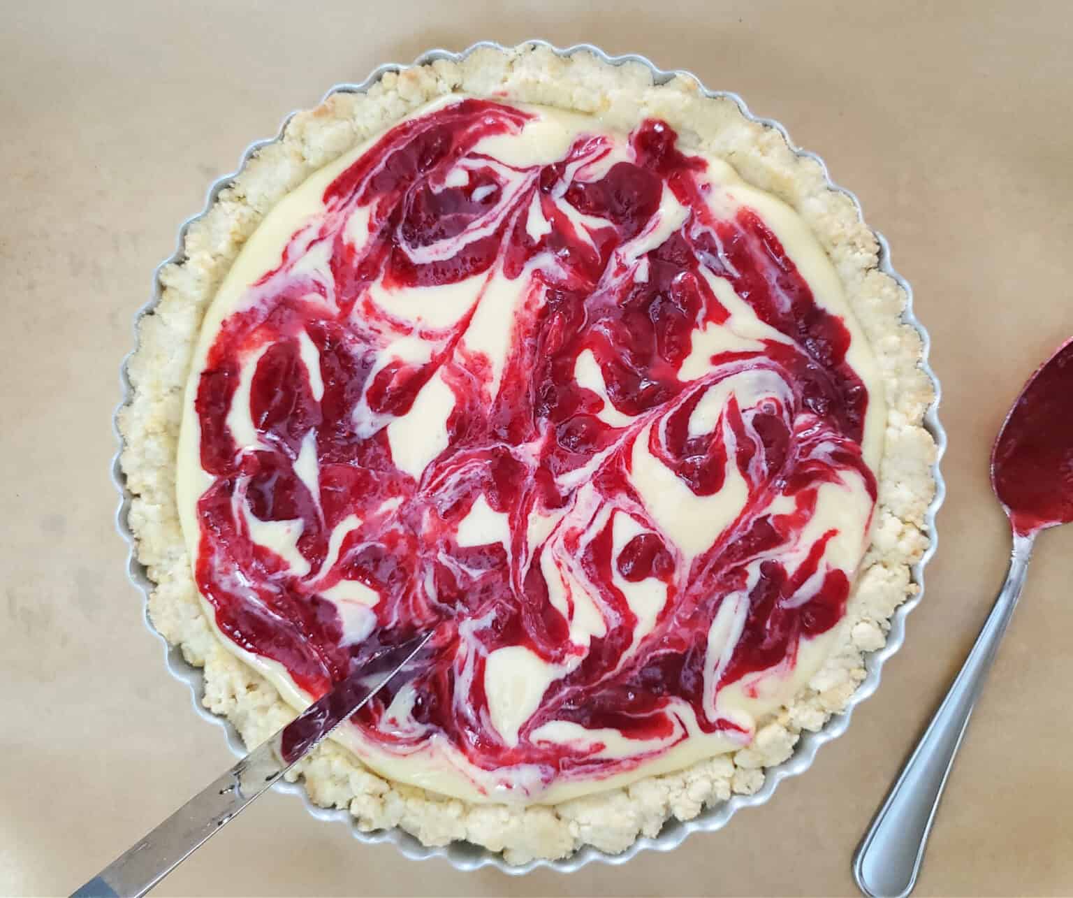 Lemon Cranberry Swirl Tart - Portlandia Pie Lady