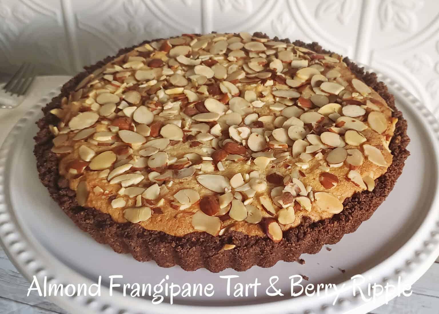 Almond Frangipane Tart, Berry Ripple, and Chocolate Almond Crust ...