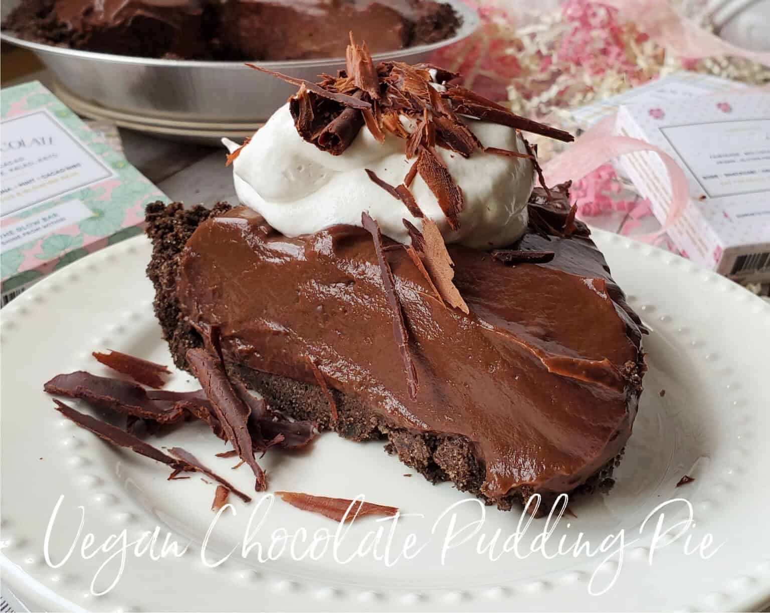 Vegan Chocolate Pudding Pie - Portlandia Pie Lady