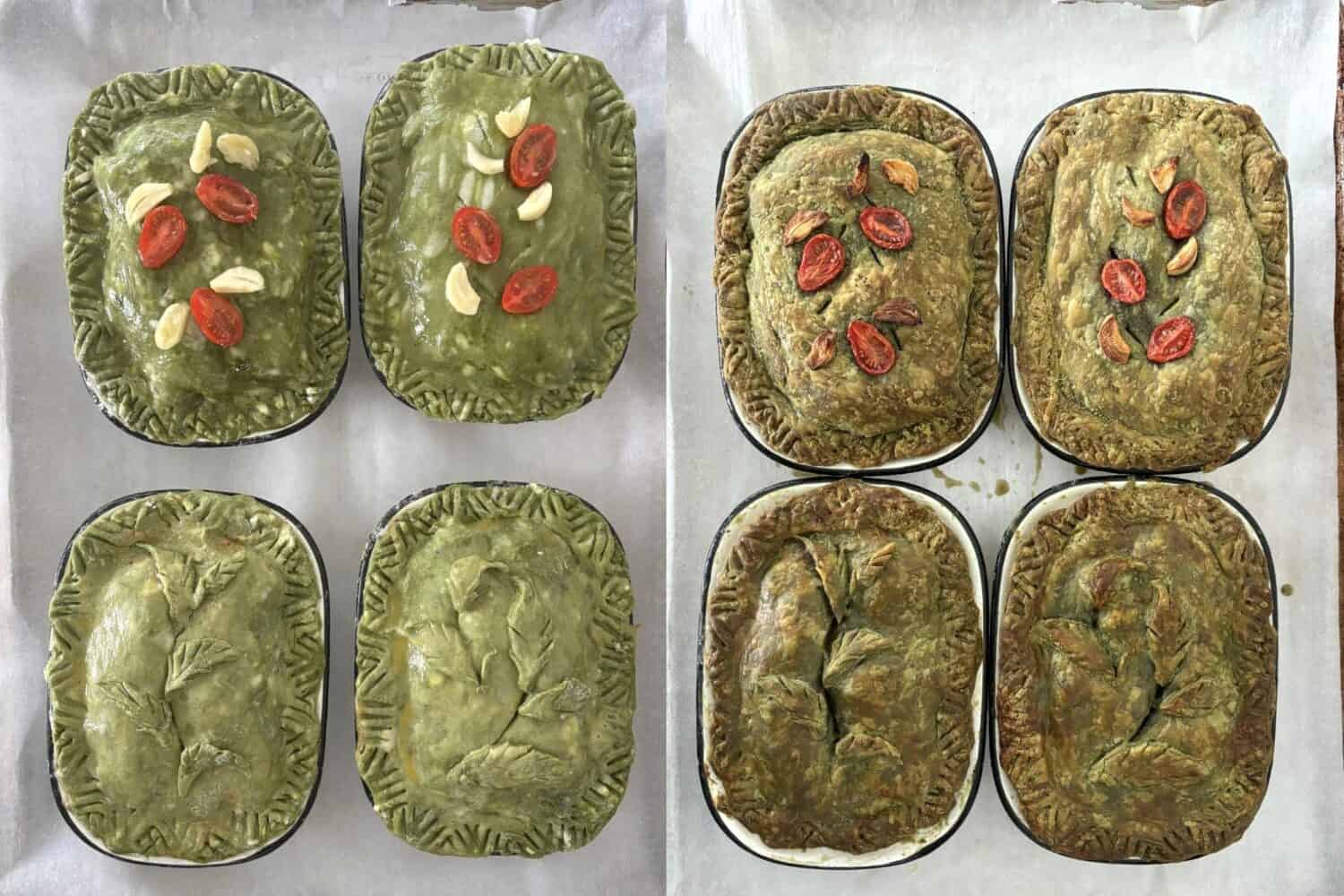 Italian Meatballs paired marinara sauce, Italian cheeses and veggies, all baked in a spinach pastry crust. It's where pizza meets spaghetti and meatballs in an Italian pot pie feast. 
