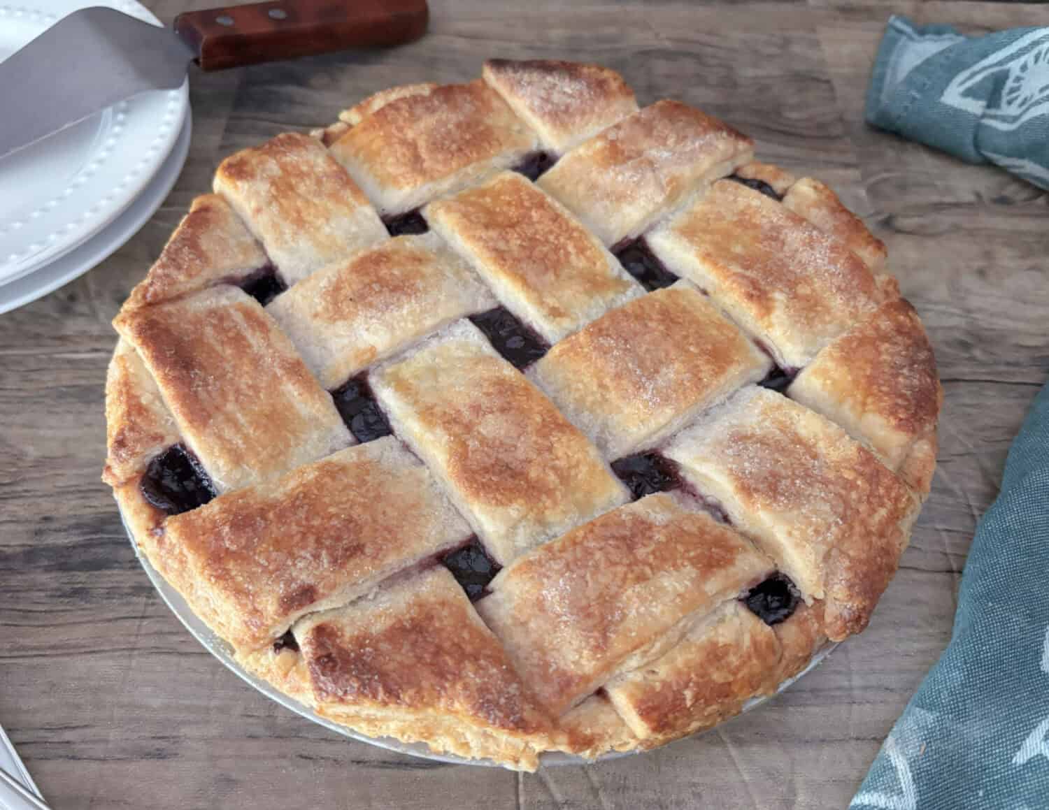 Blueberries will burst with flavor in this classic blueberry pie, made with a splash of lemon and hint of cinnamon in a buttery, flaky crust.